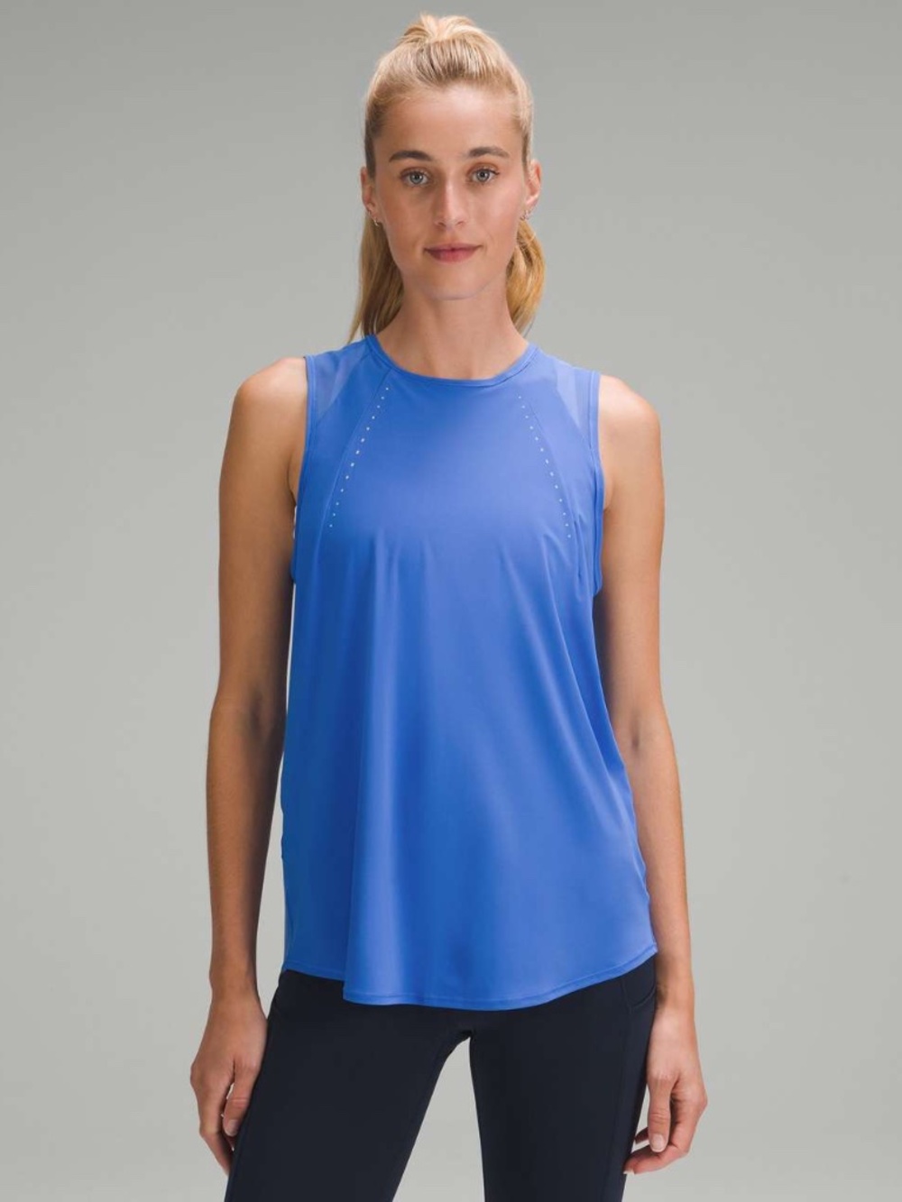 lululemon blue halter athletic top